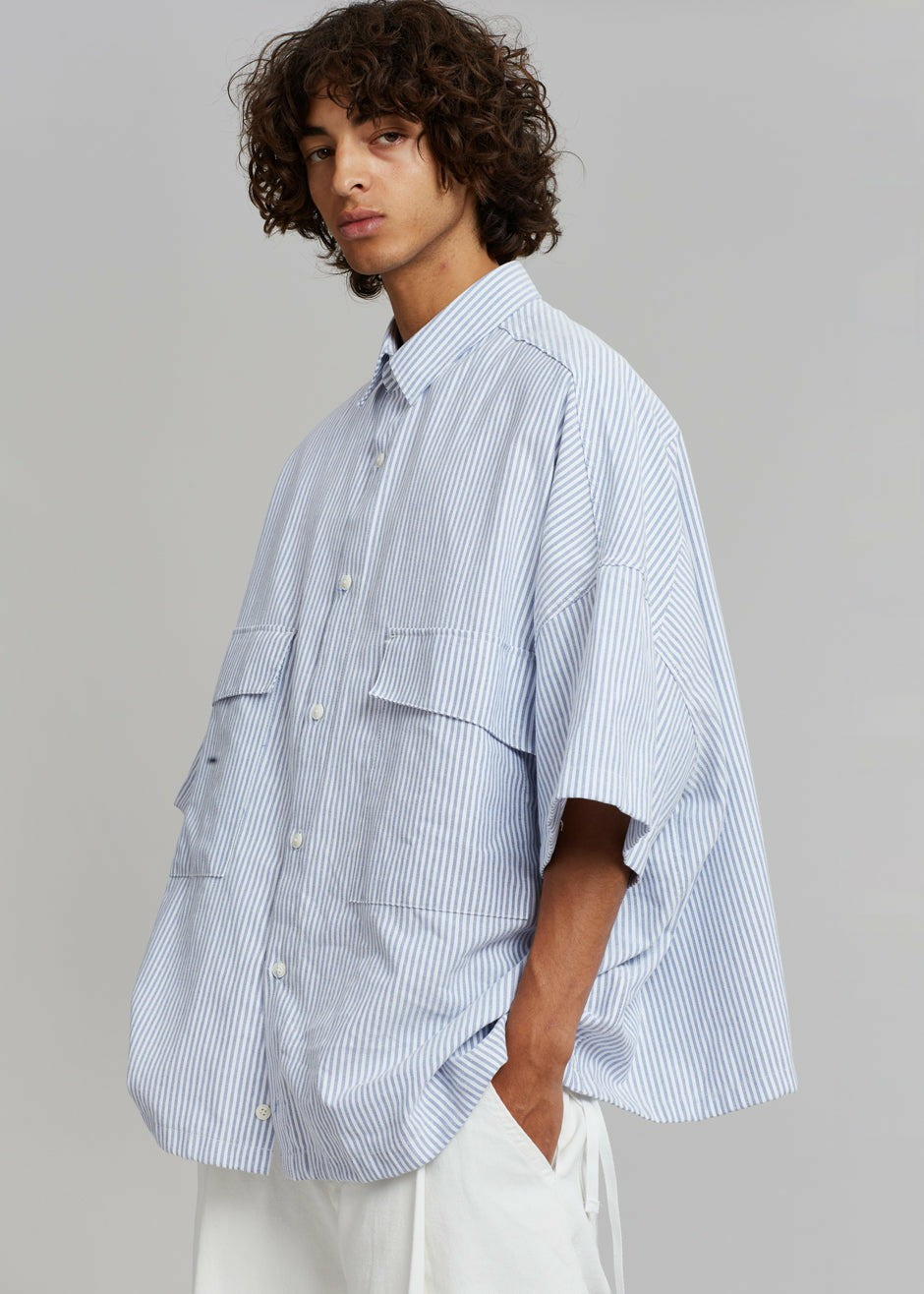 Ethan Pocket Shirt - Blue Stripe
