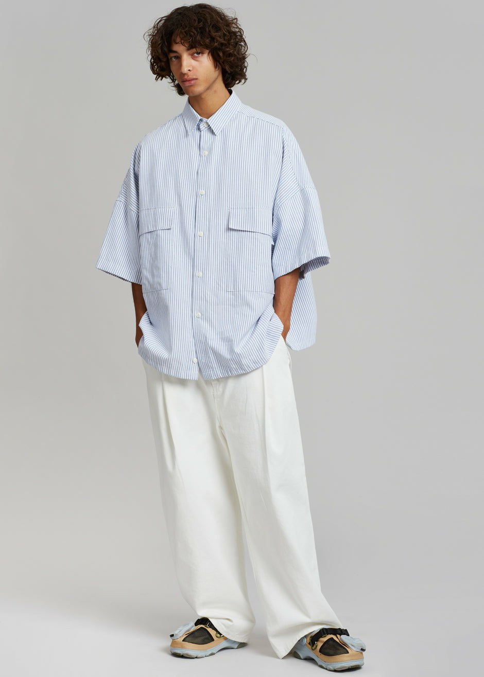 Ethan Pocket Shirt - Blue Stripe