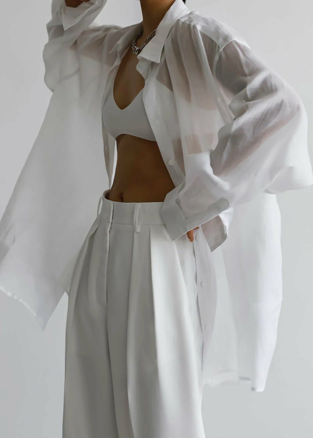 Marlow Oversized Linen Shirt - White