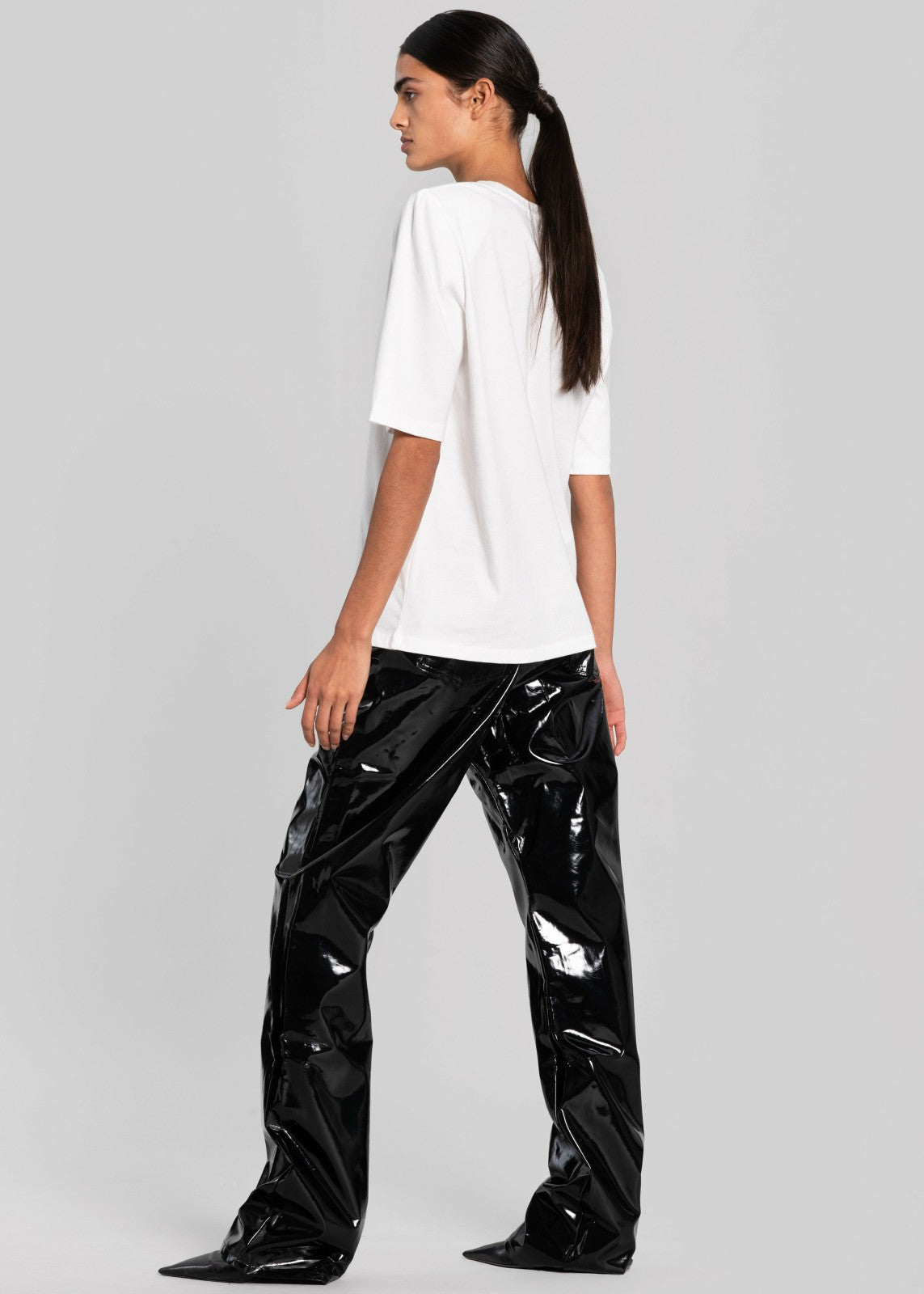 Carrington Padded Shoulder Tee - White