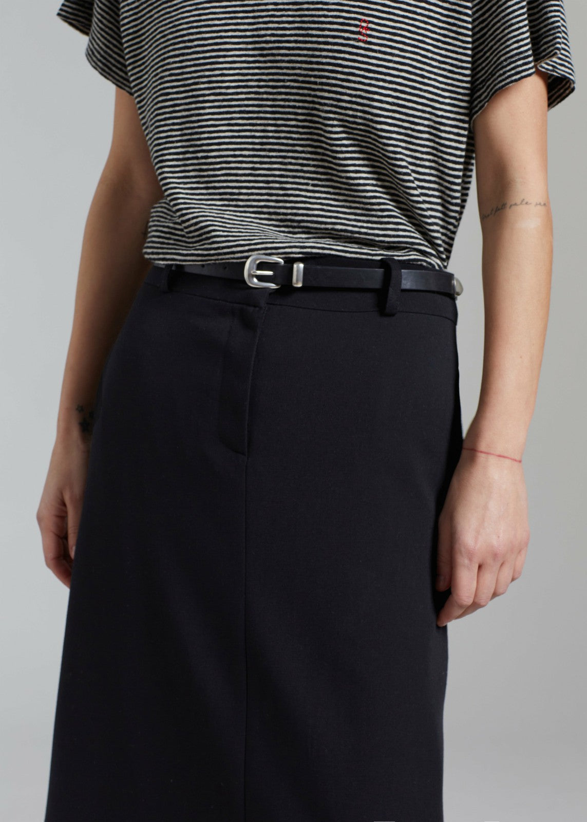 Malvo Long Pencil Skirt - Black