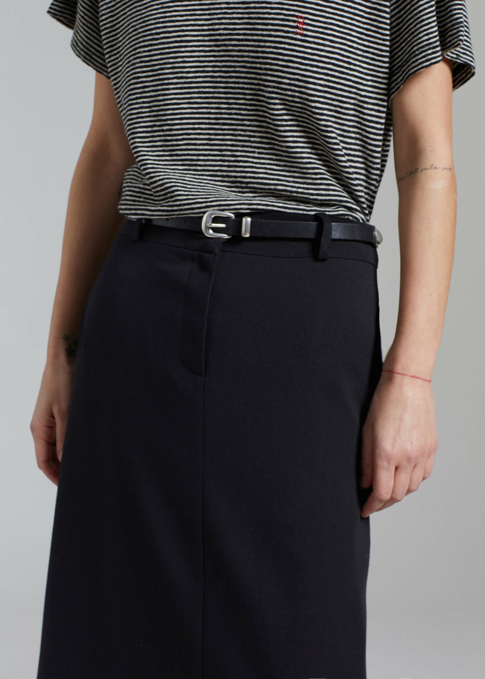 Malvo Long Pencil Skirt - Black