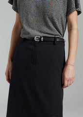 Malvo Long Pencil Skirt - Black