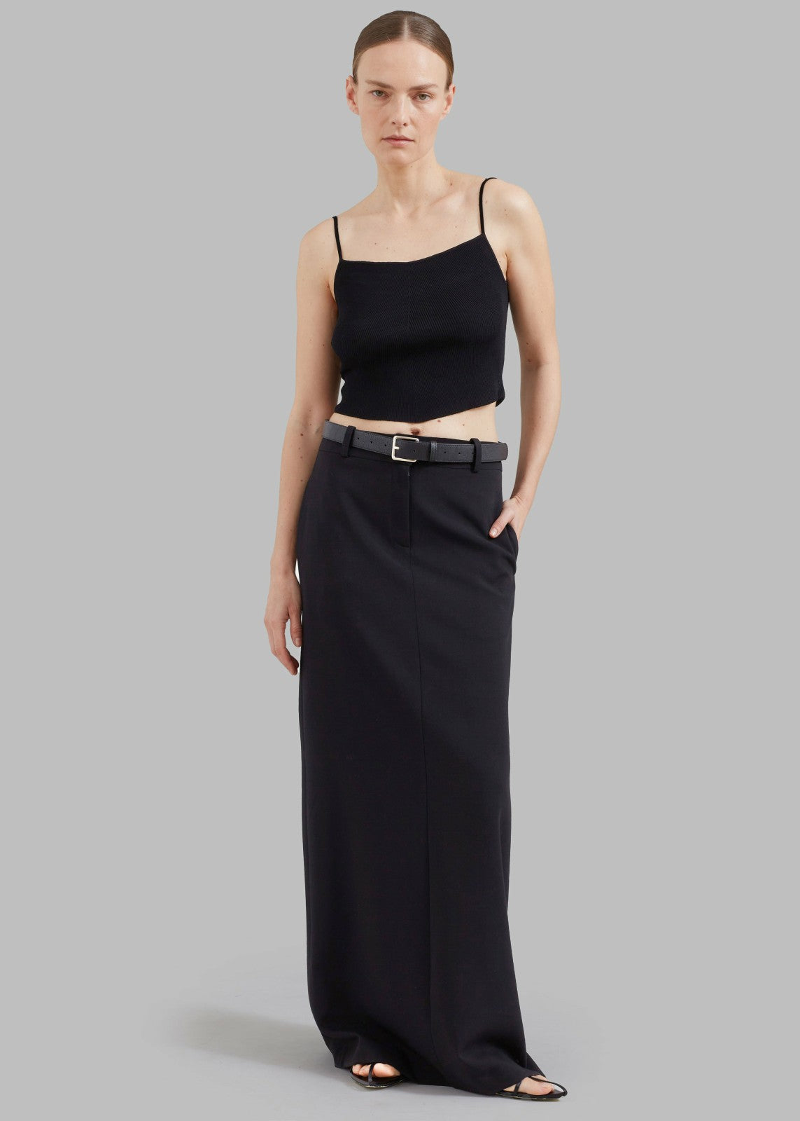 Malvo Long Pencil Skirt - Black