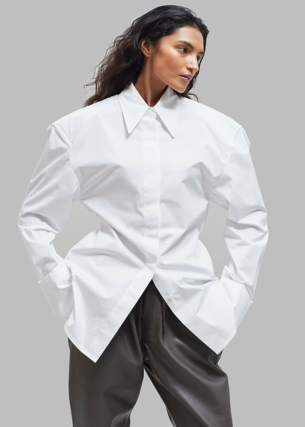 Bec Padded Shirt - White