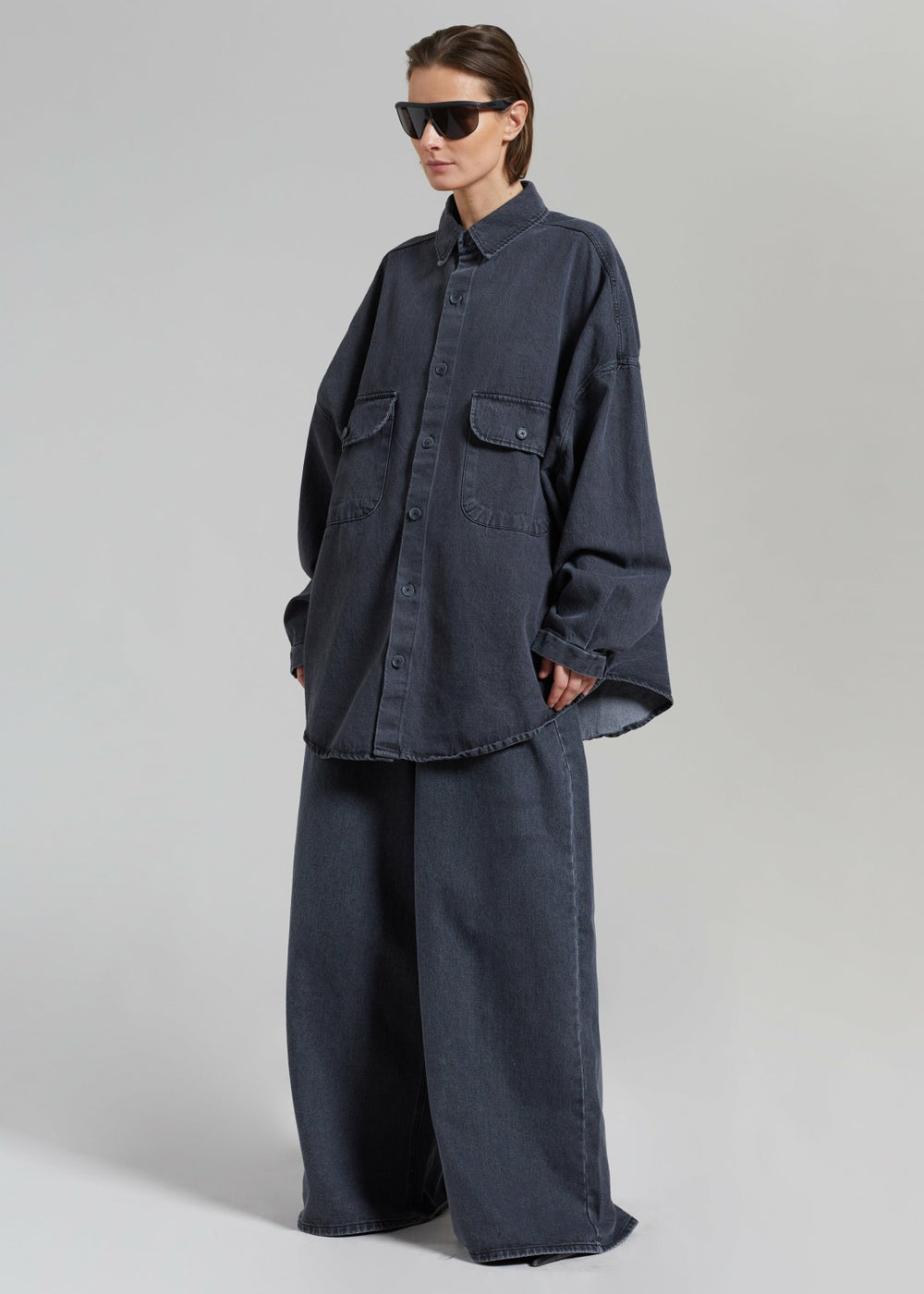 Dallas Denim Overshirt - Dark Grey