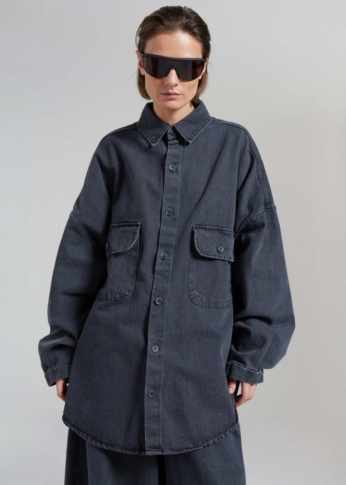 Dallas Denim Overshirt - Dark Grey