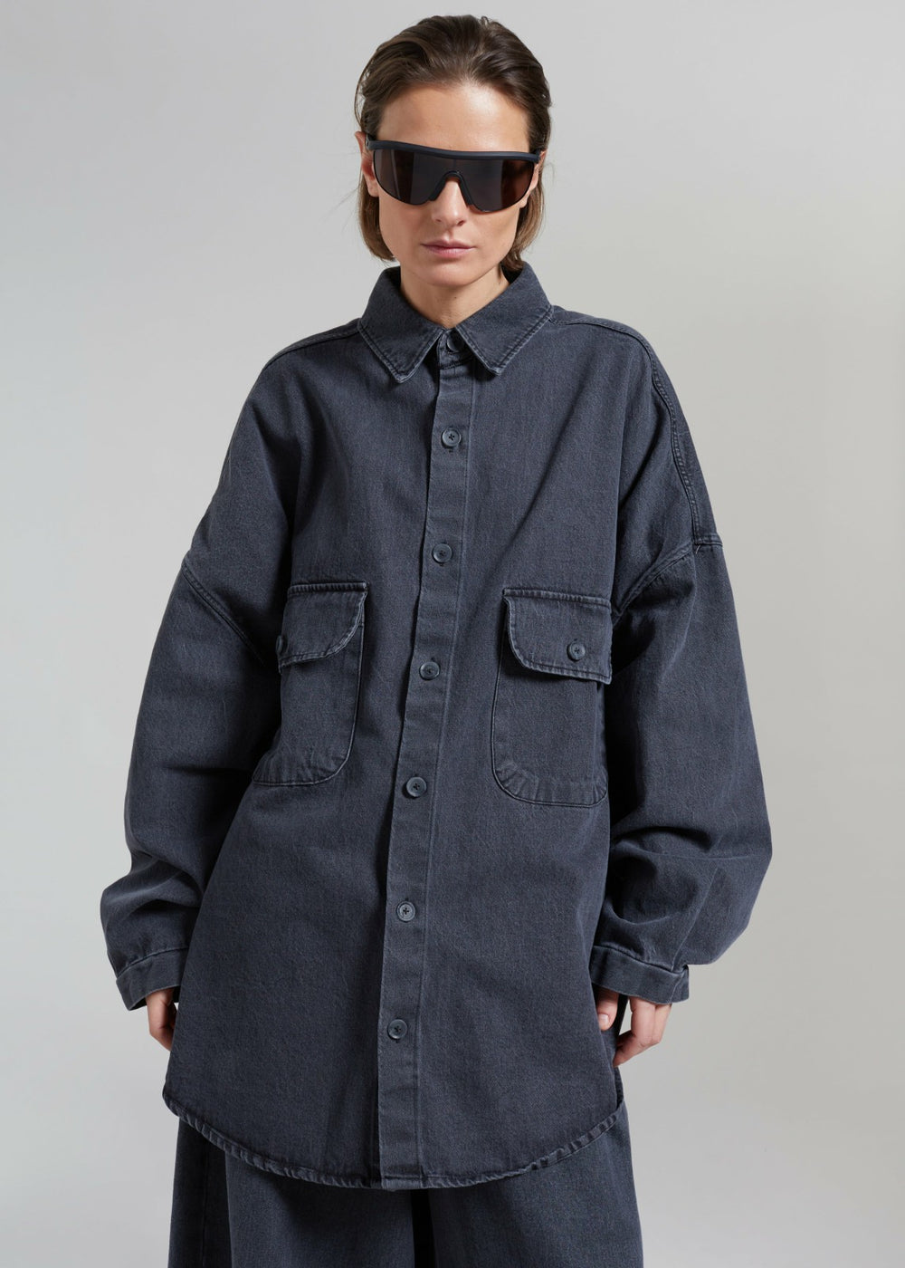 Dallas Denim Overshirt - Dark Grey