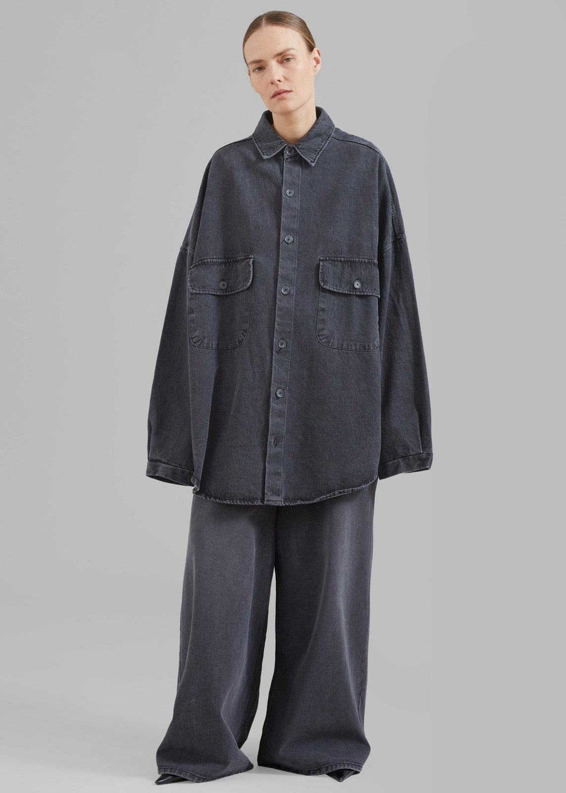 Dallas Denim Overshirt - Dark Grey