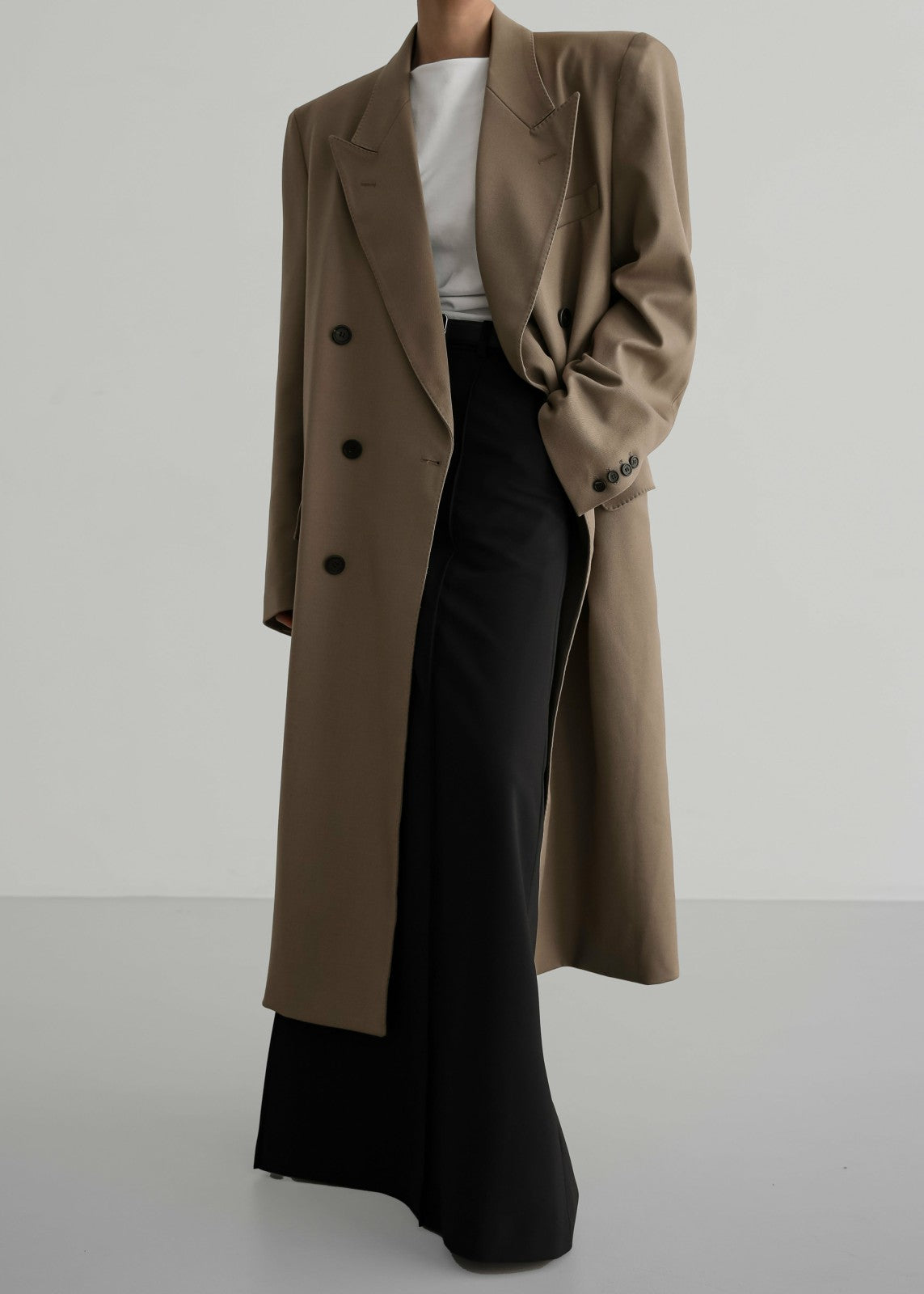 London Double Breasted Coat - Taupe