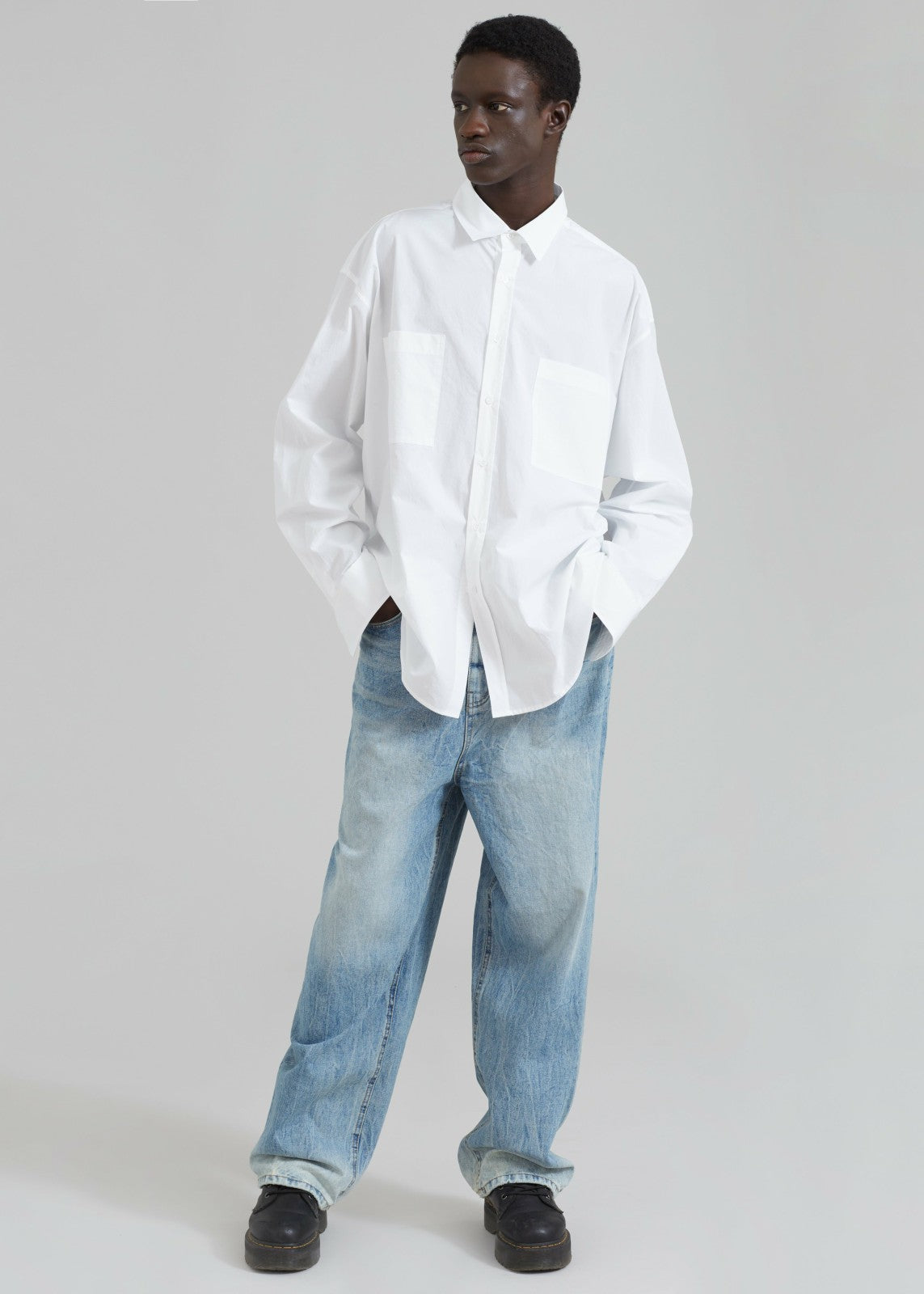 Gus Oversized Shirt - White