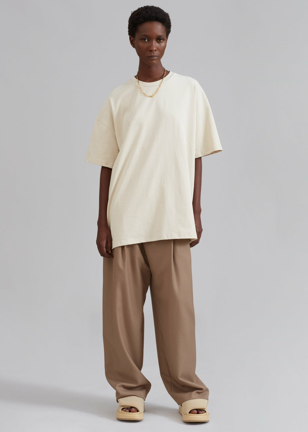 Faro Boxy Tee - Beige