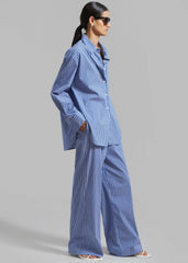 Mirca Elastic Pants - Blue Multi Stripe