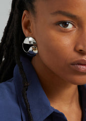 Coperni Logo Earrings - Silver