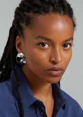 Coperni Logo Earrings - Silver