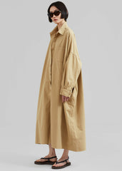 Kason Oversized Shirt Dress - Sahara
