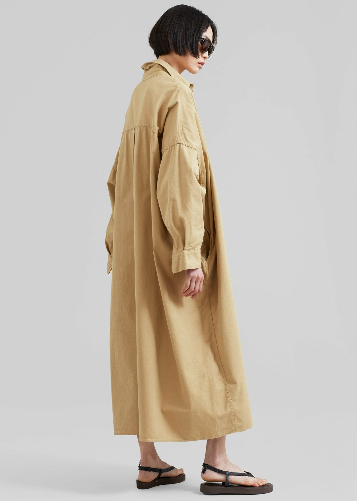 Kason Oversized Shirt Dress - Sahara