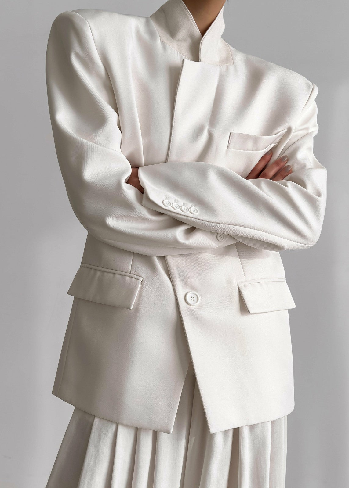 Jun Blazer - White