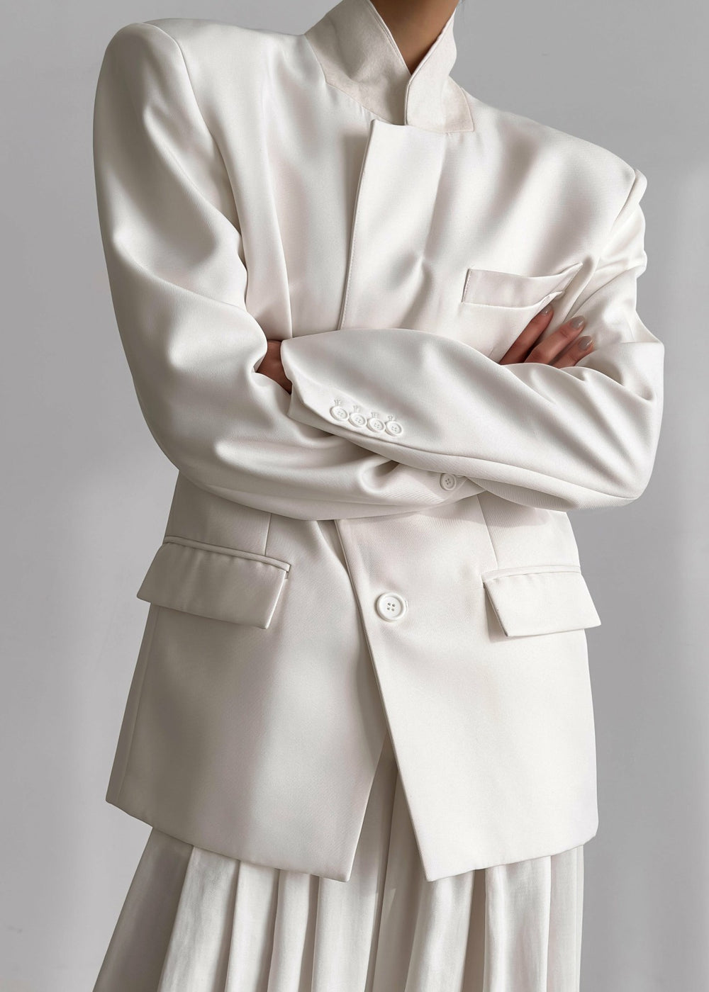 Jun Blazer - White