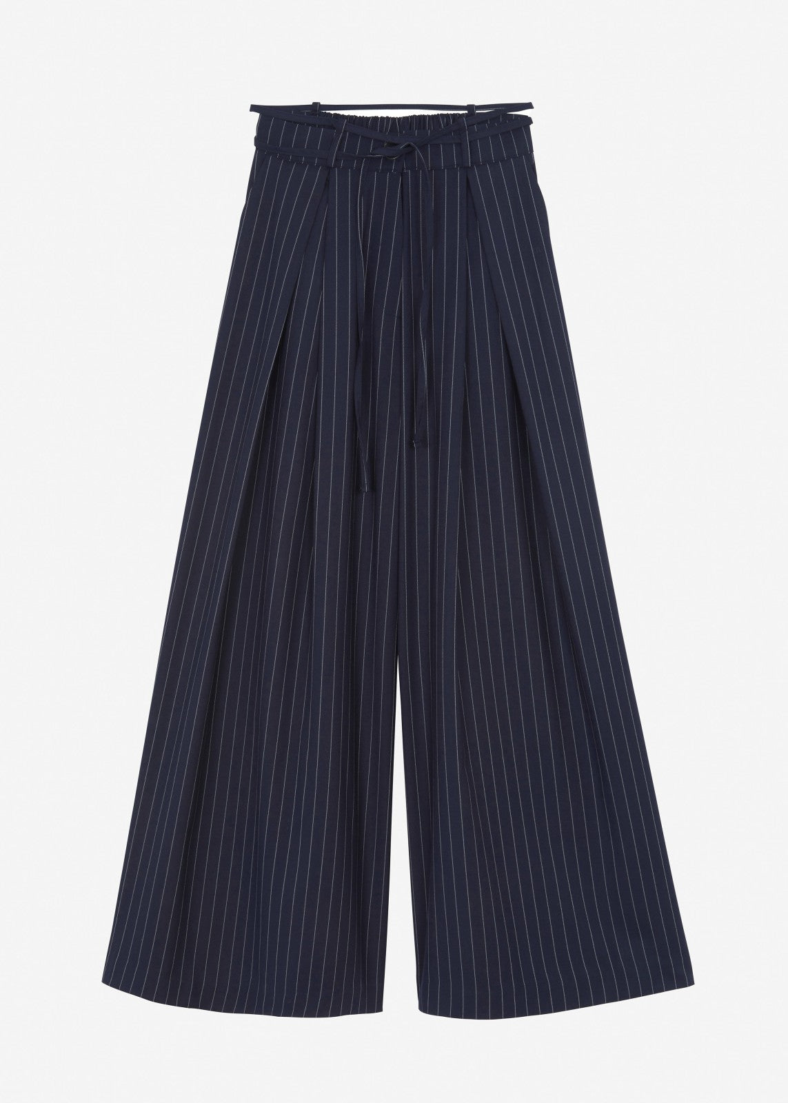 Noor Wide Pants - Navy Pinstripe