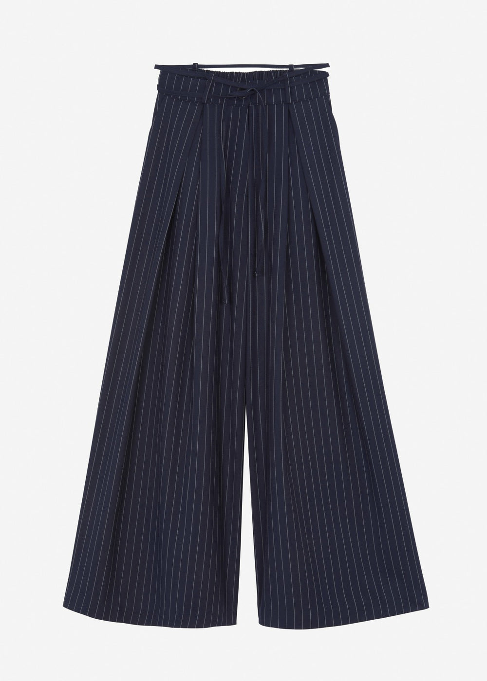 Noor Wide Pants - Navy Pinstripe