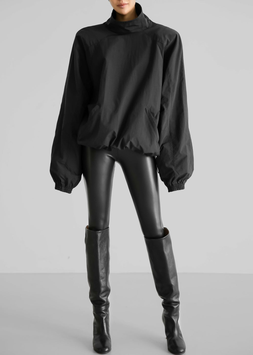 Doyle Mockneck Anorak - Black