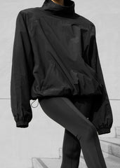 Doyle Mockneck Anorak - Black