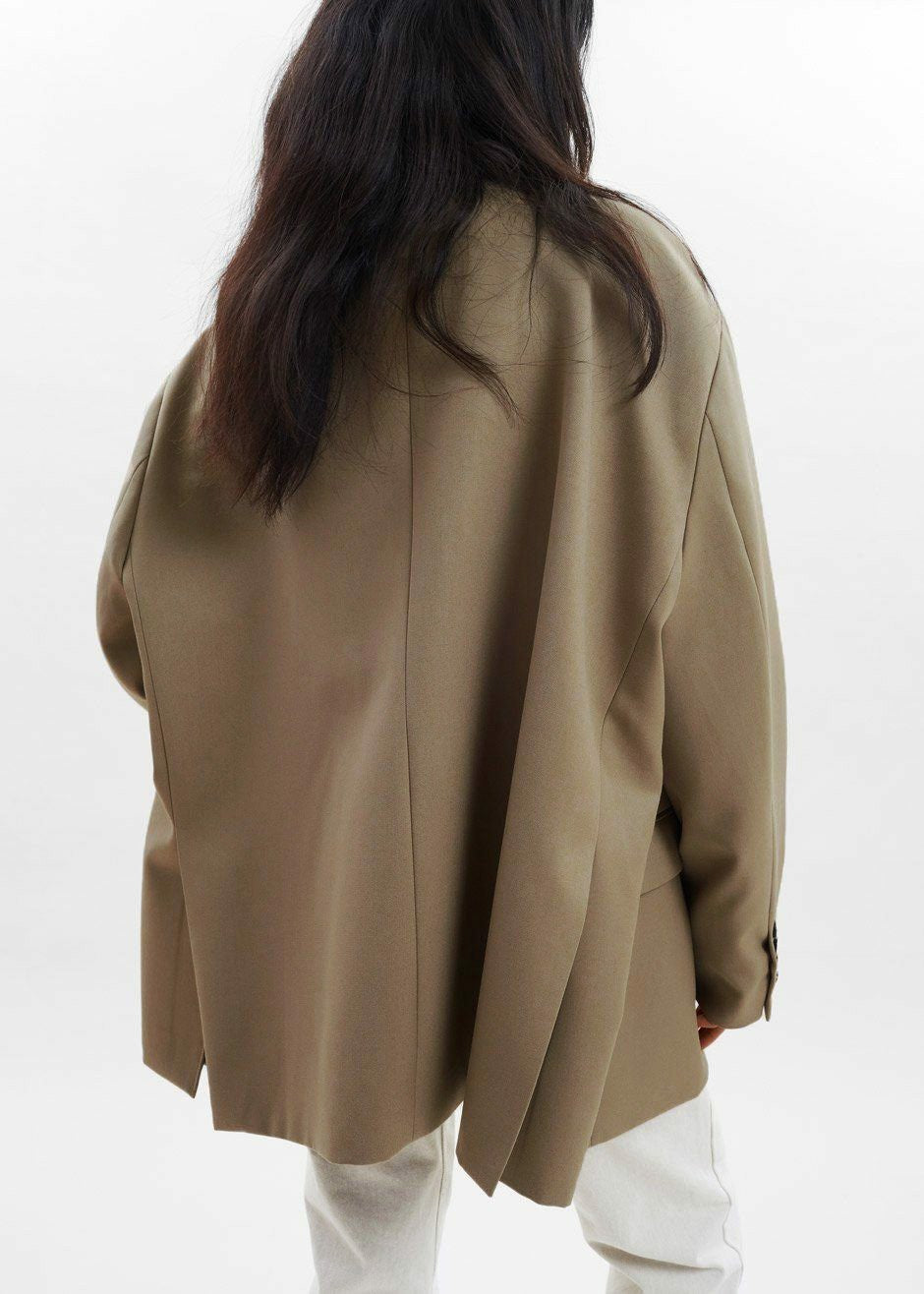 Frankie Oversized Boyfriend Blazer - Desert Taupe