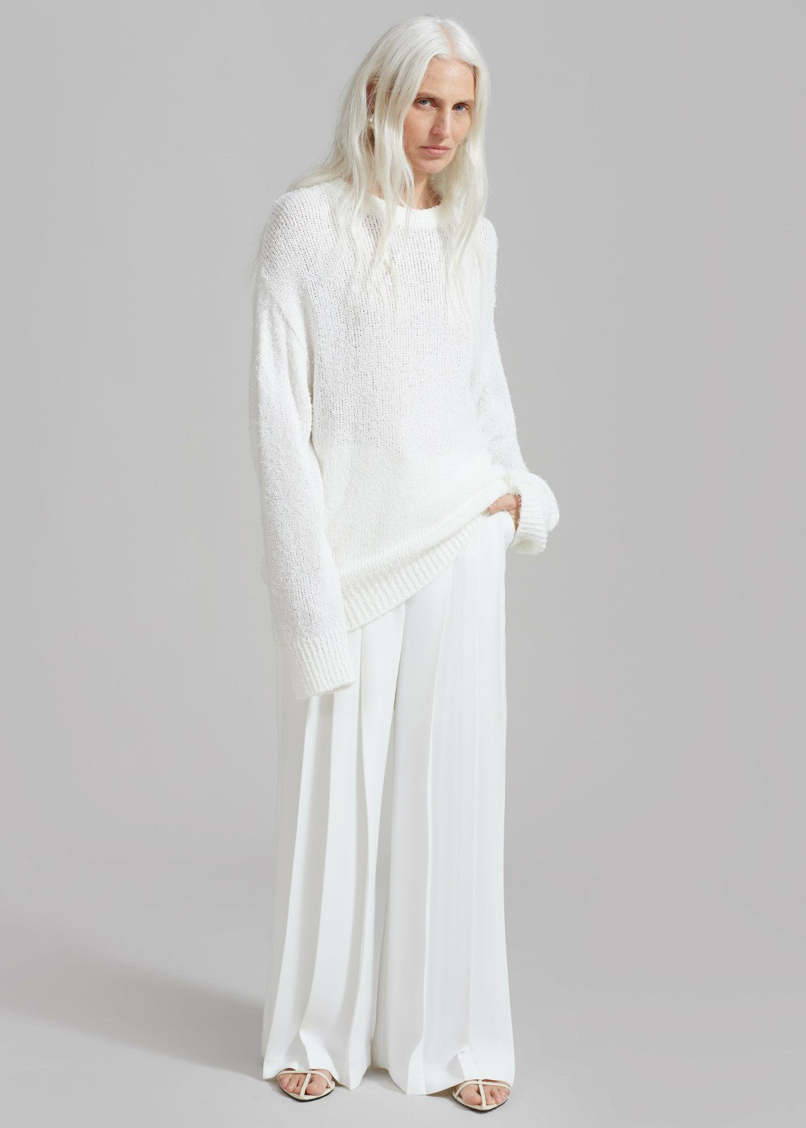 Dillon Pleated Pants - White