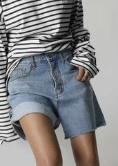 Elin Boatneck Top - Black Stripe