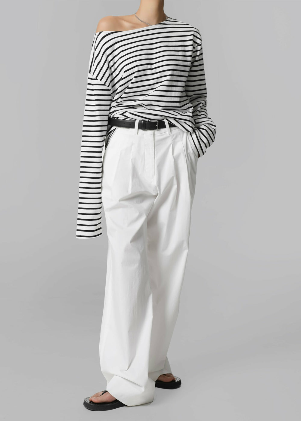 Elin Boatneck Top - Black Stripe