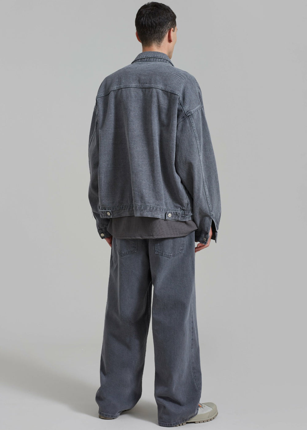 Connor Oversized Denim Jacket - Grey Wash