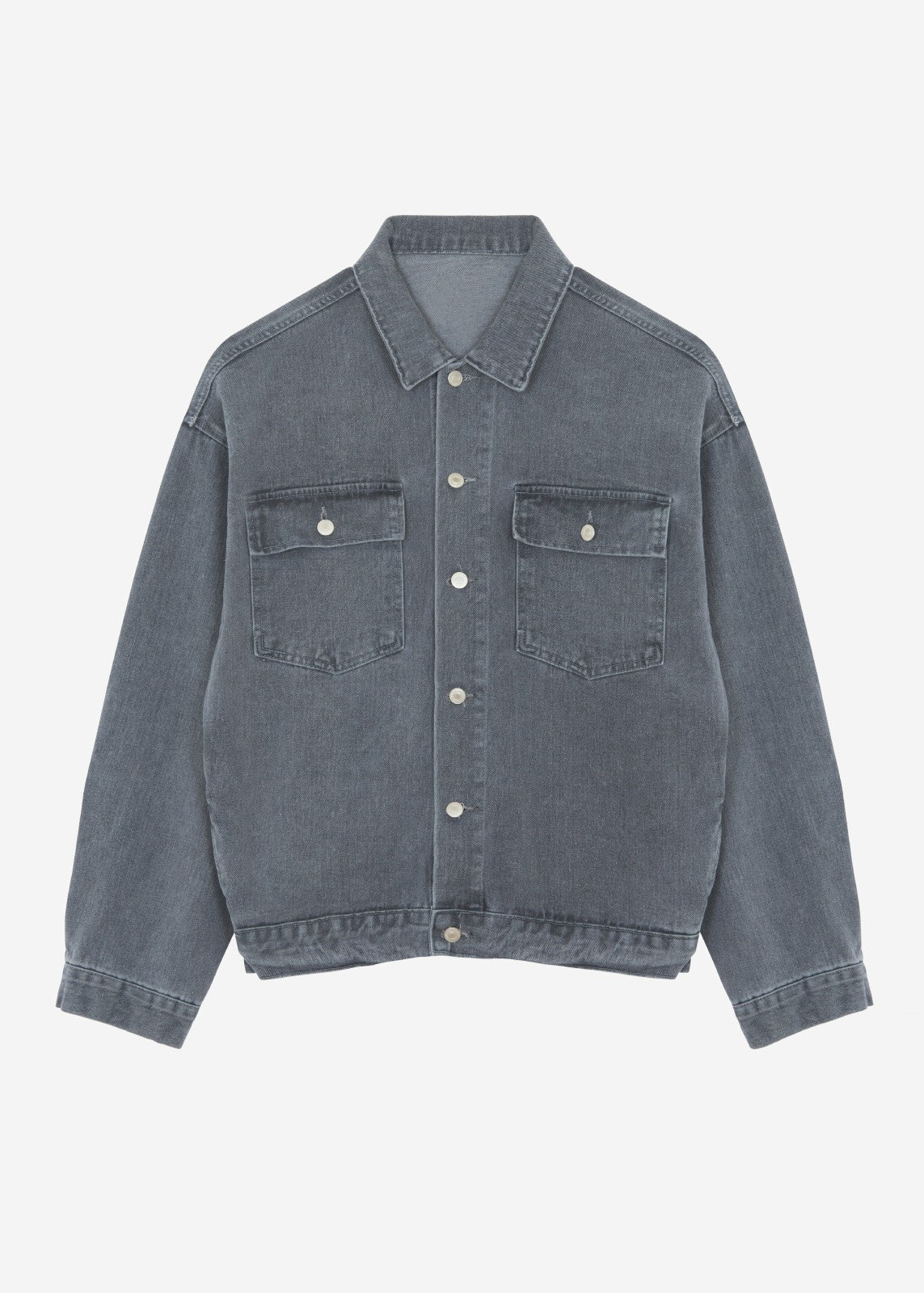 Connor Oversized Denim Jacket - Grey Wash