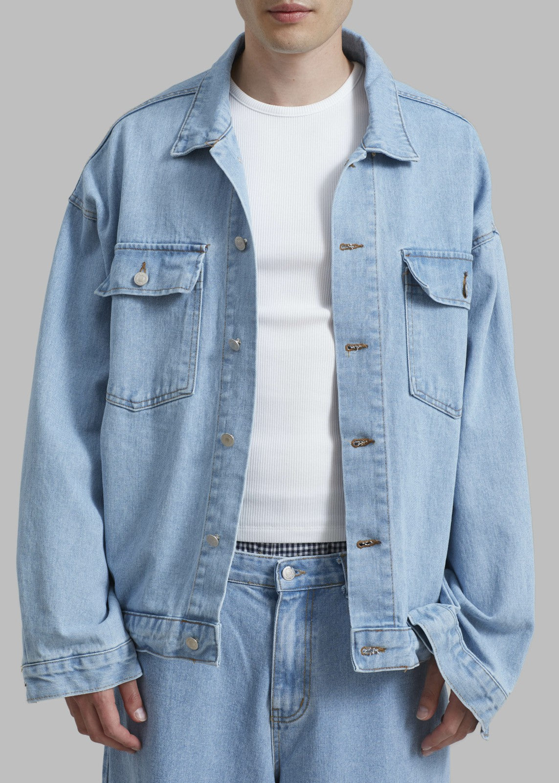 Connor Oversized Denim Jacket - Worn Wash
