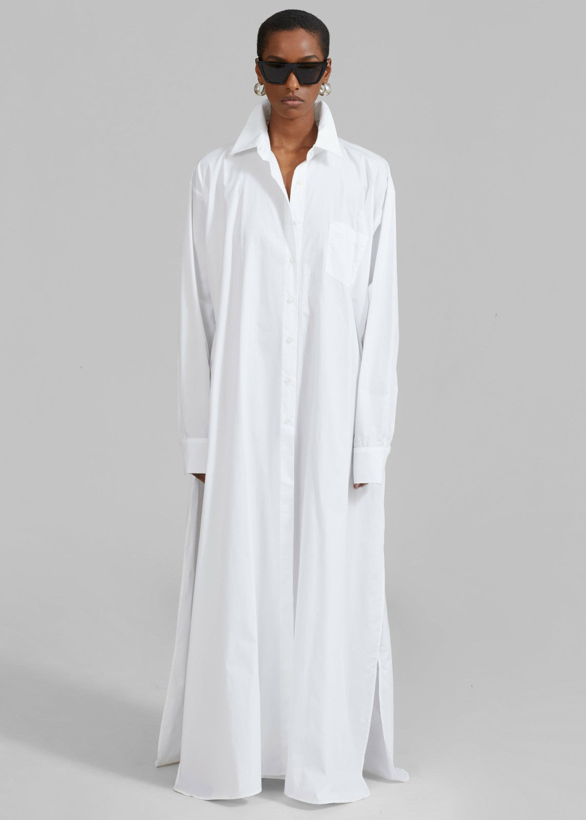 Avery Shirt Dress - White
