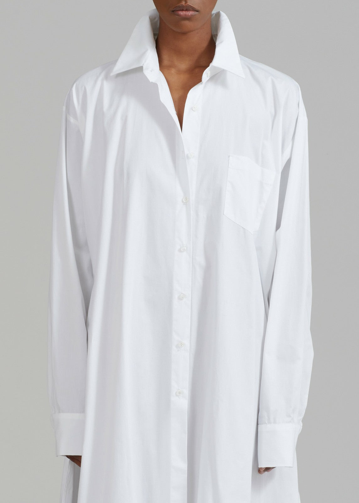 Avery Shirt Dress - White