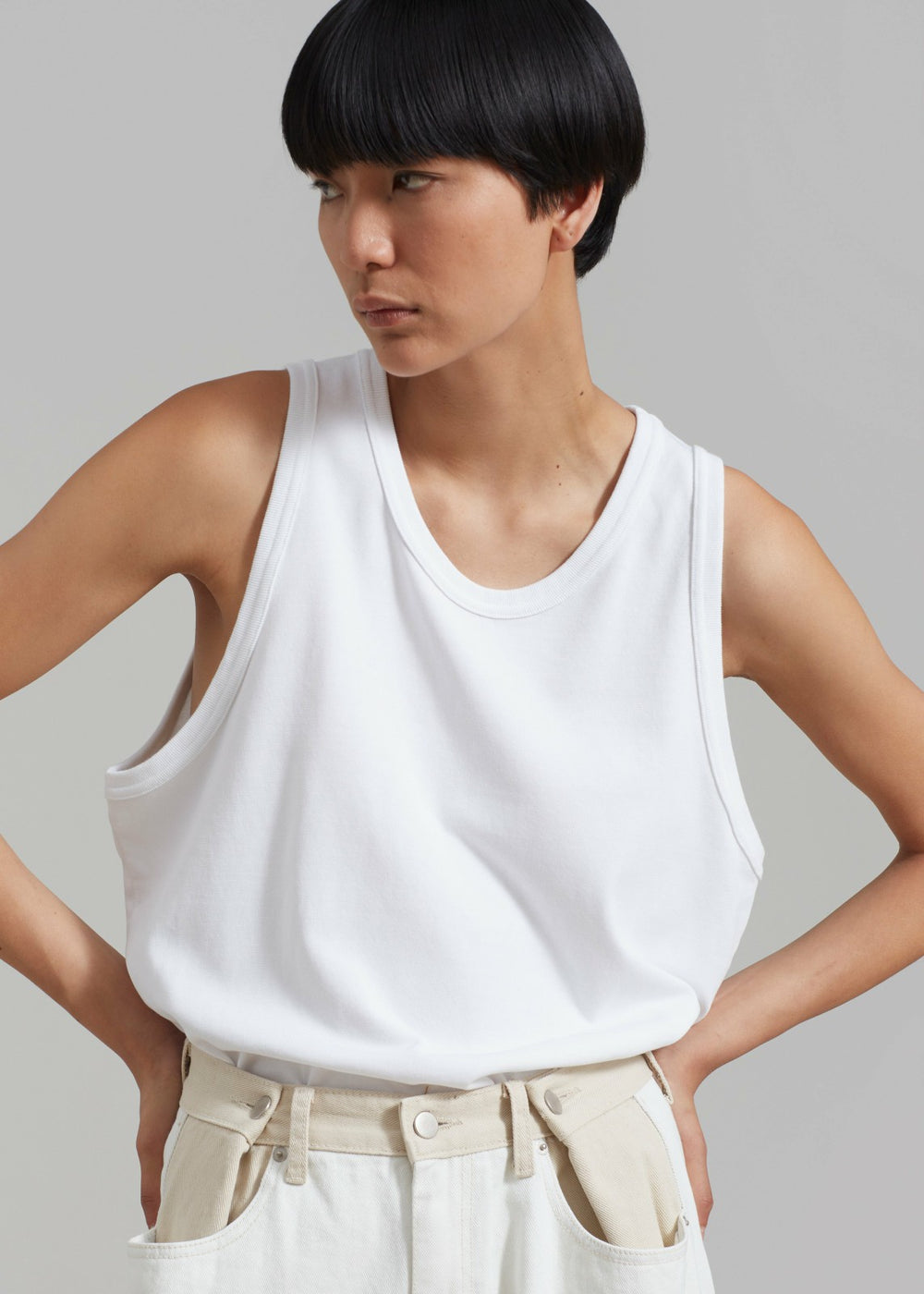 Briston Boxy Tank - White
