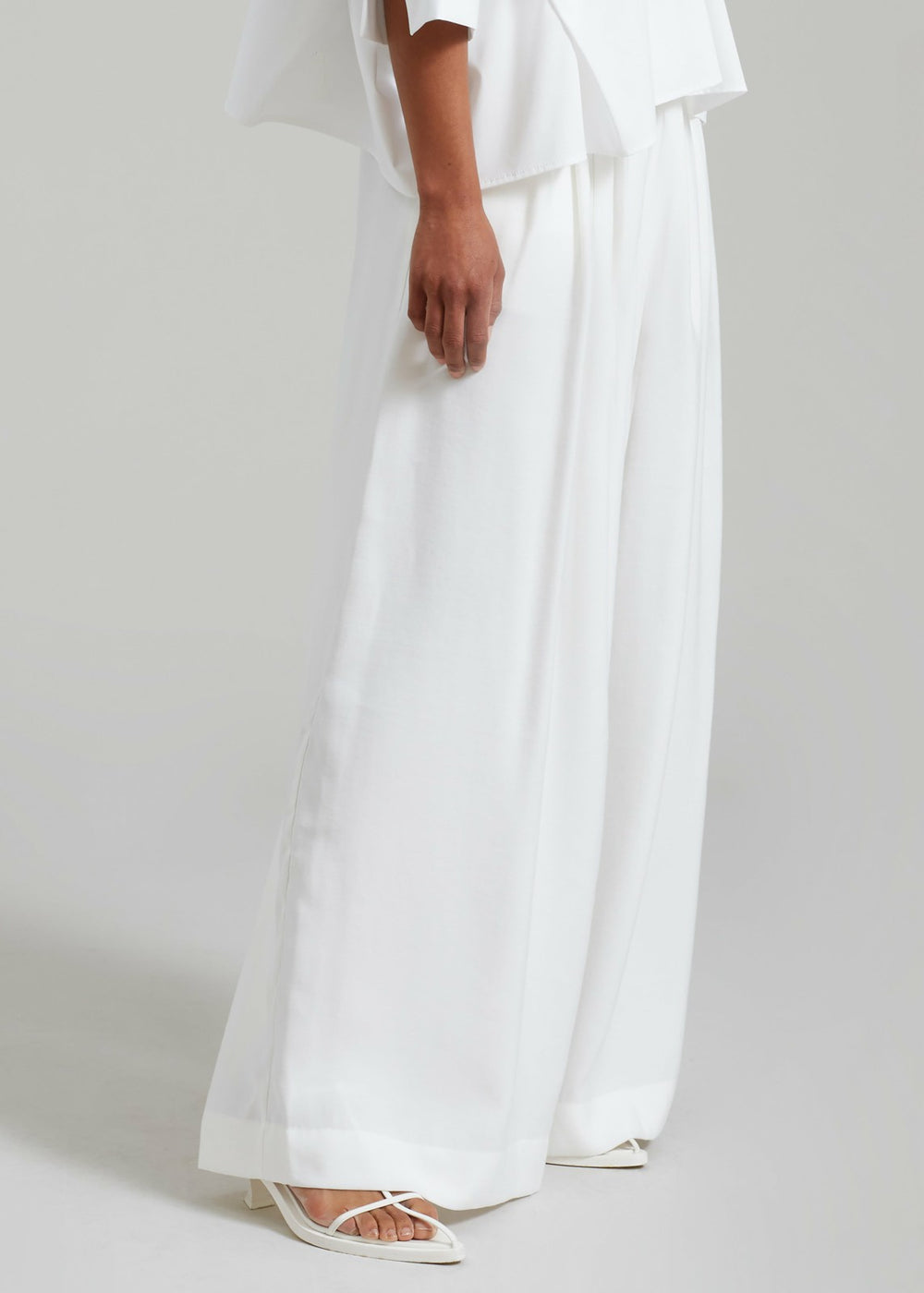 Sloane Wide Leg Trousers - White