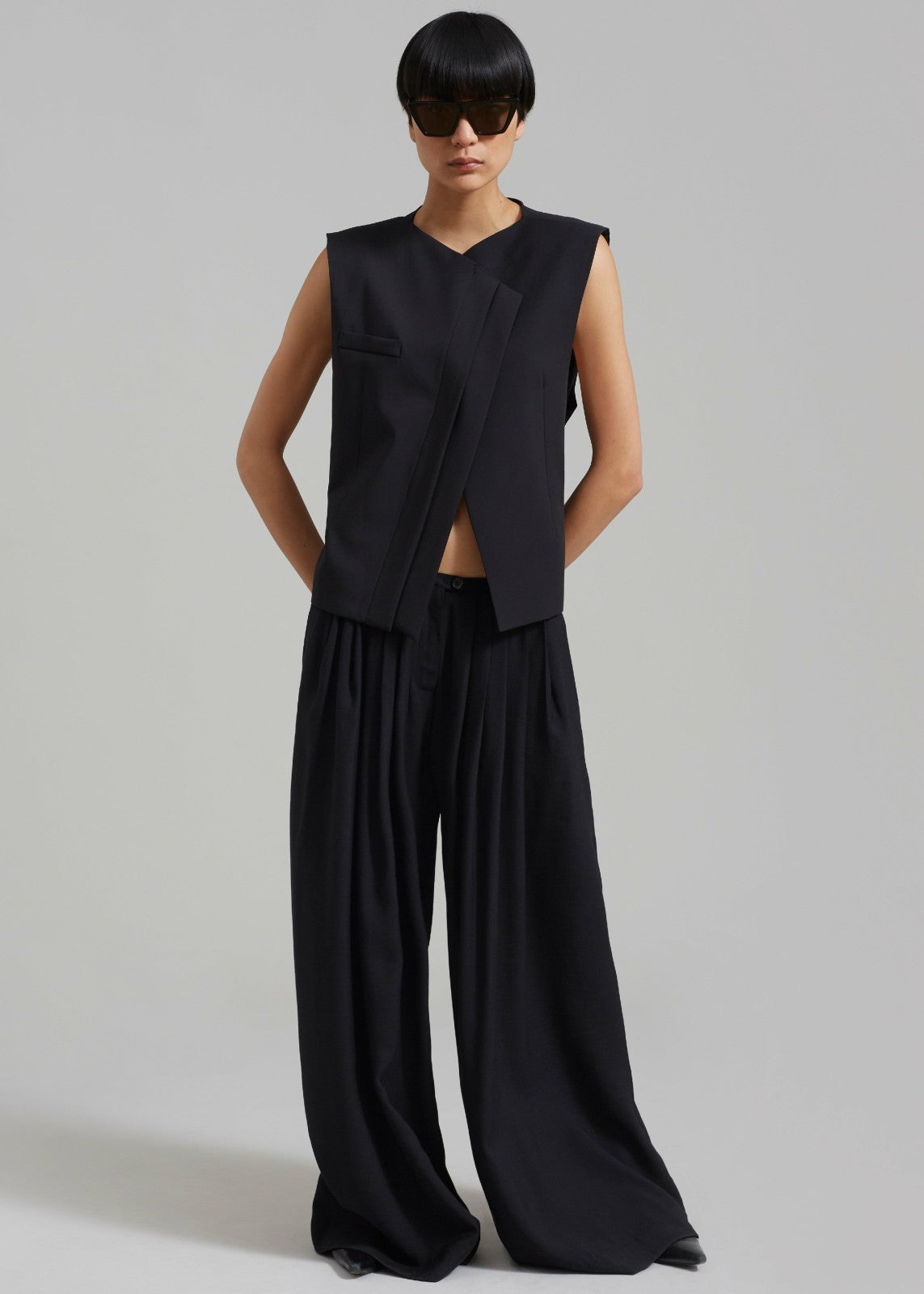 Sloane Wide Leg Trousers - Black