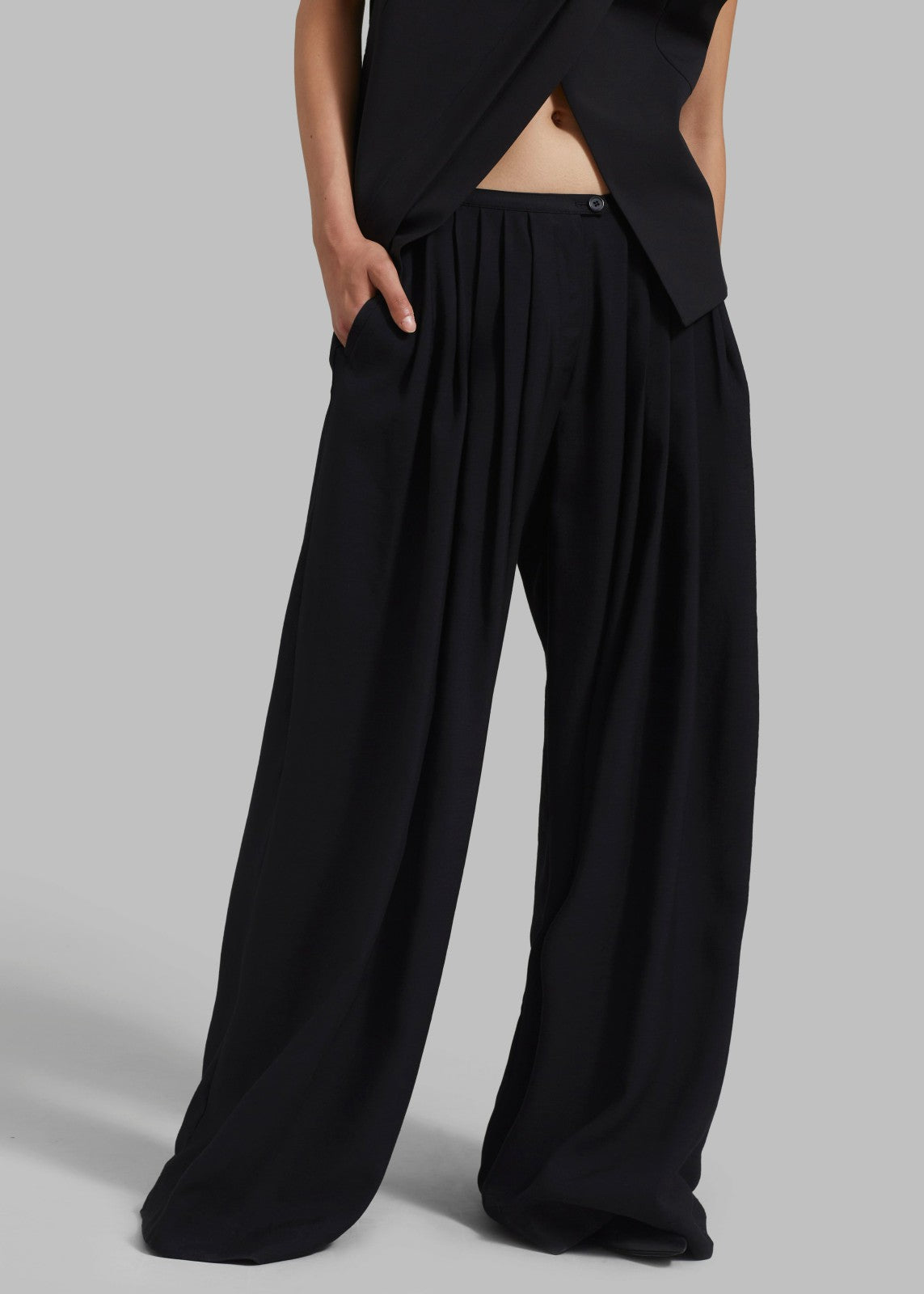 Sloane Wide Leg Trousers - Black