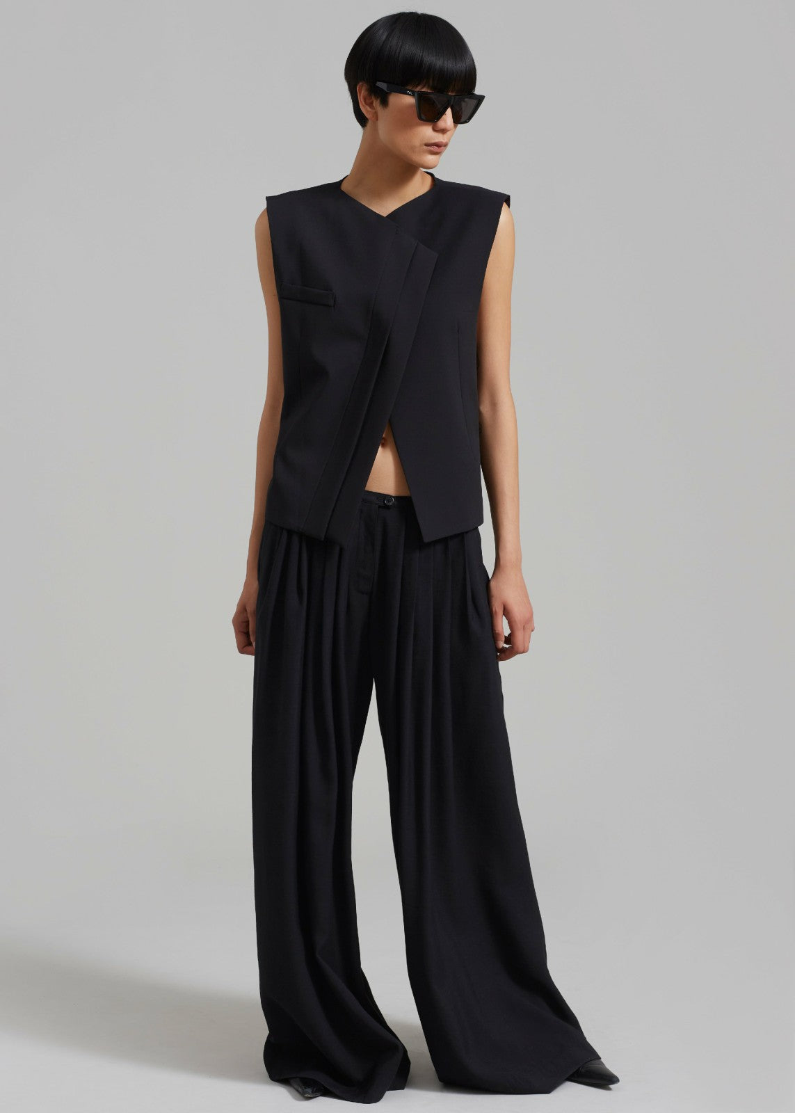 Sloane Wide Leg Trousers - Black