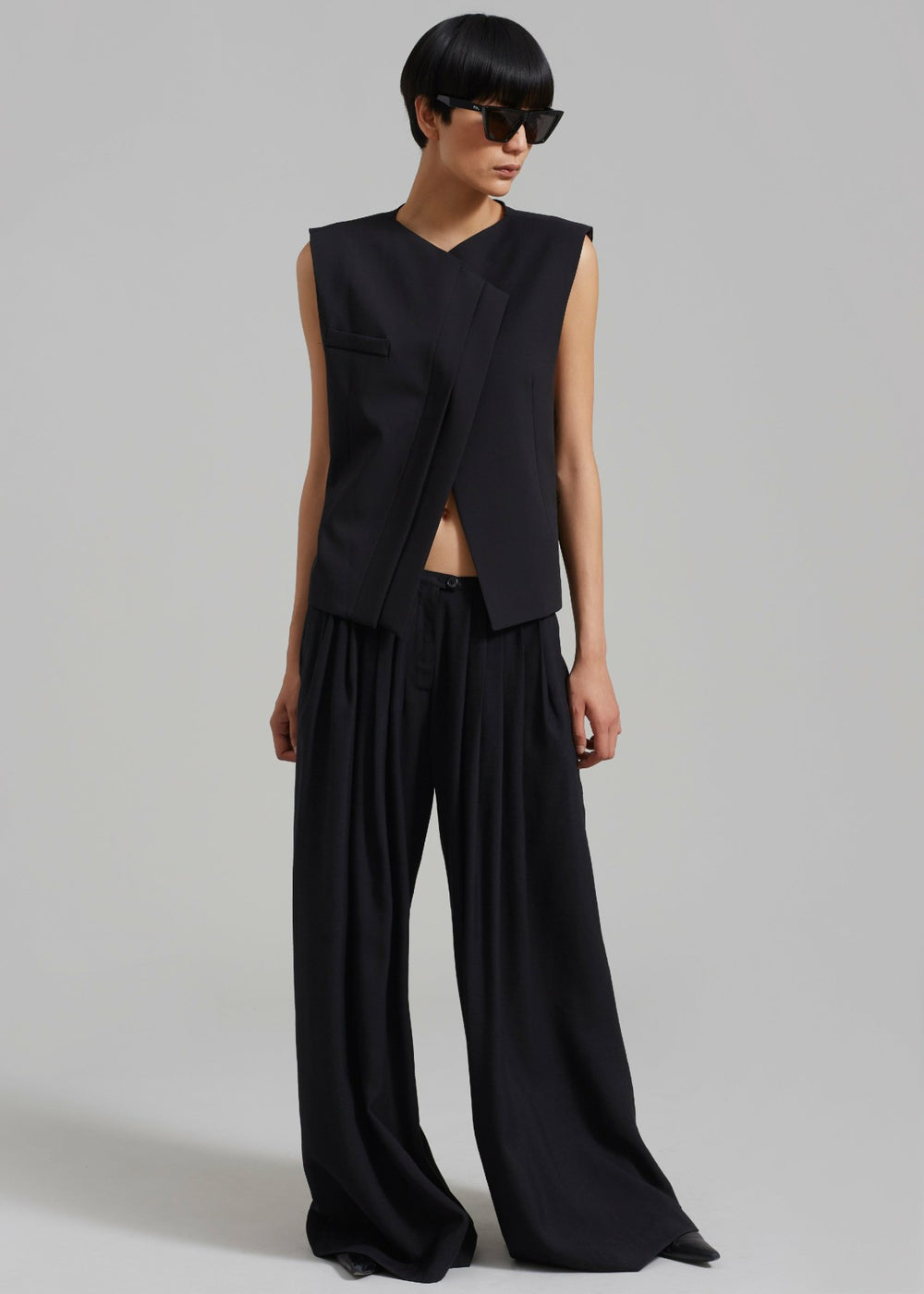 Sloane Wide Leg Trousers - Black