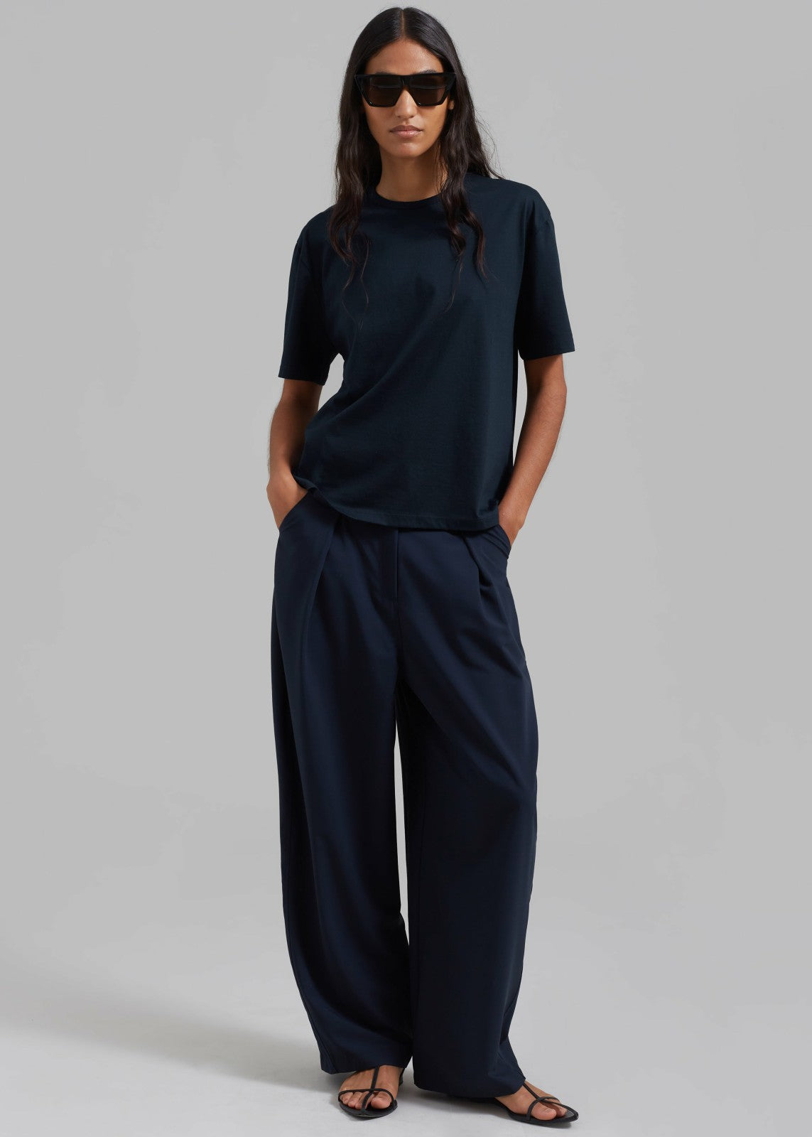 Connell Boxy Tee - Navy