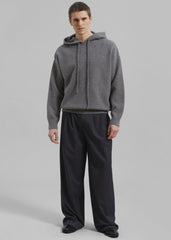 Peyton Pleated Pants - Grey Pinstripe