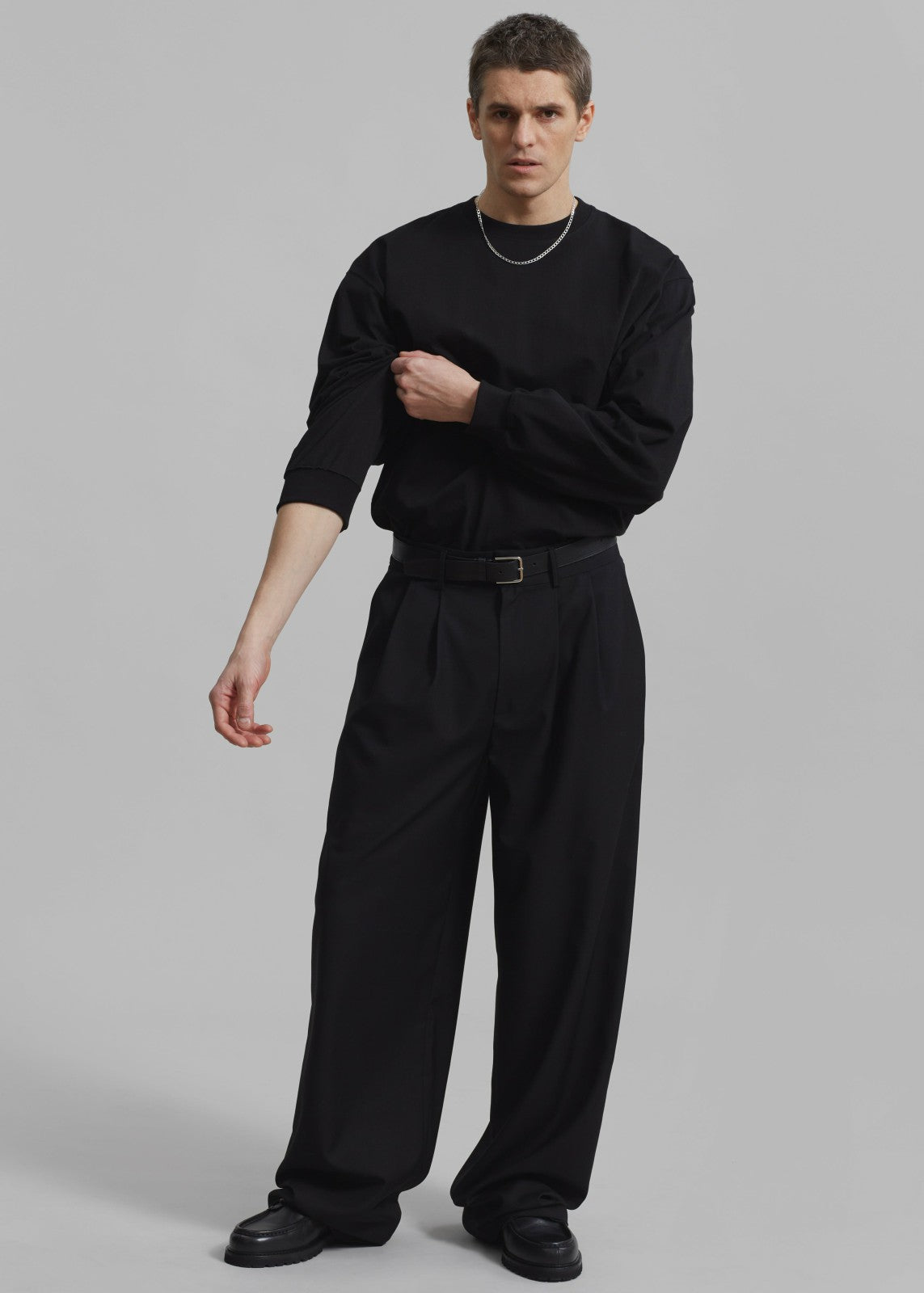 Peyton Pleated Pants - Black