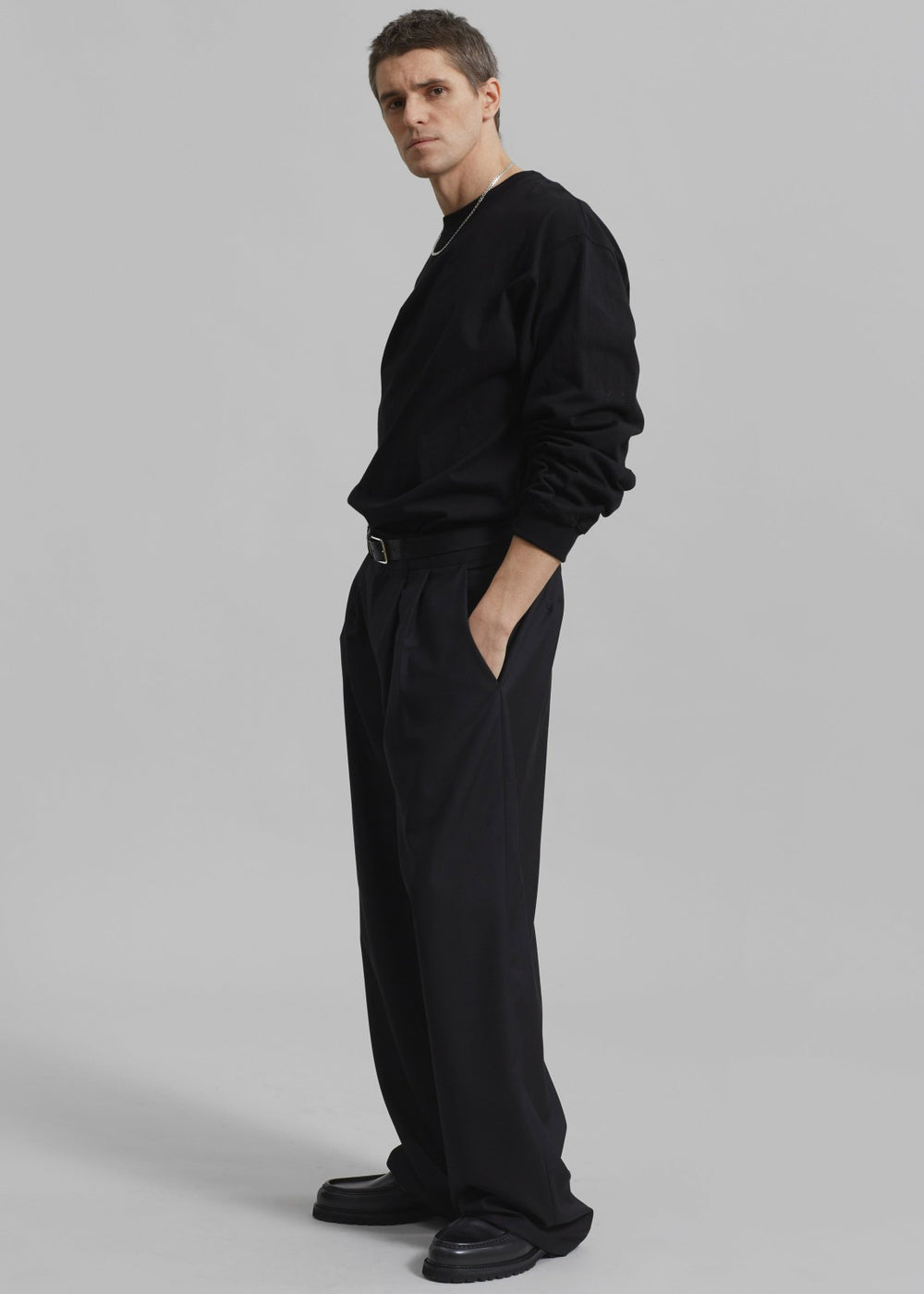 Peyton Pleated Pants - Black