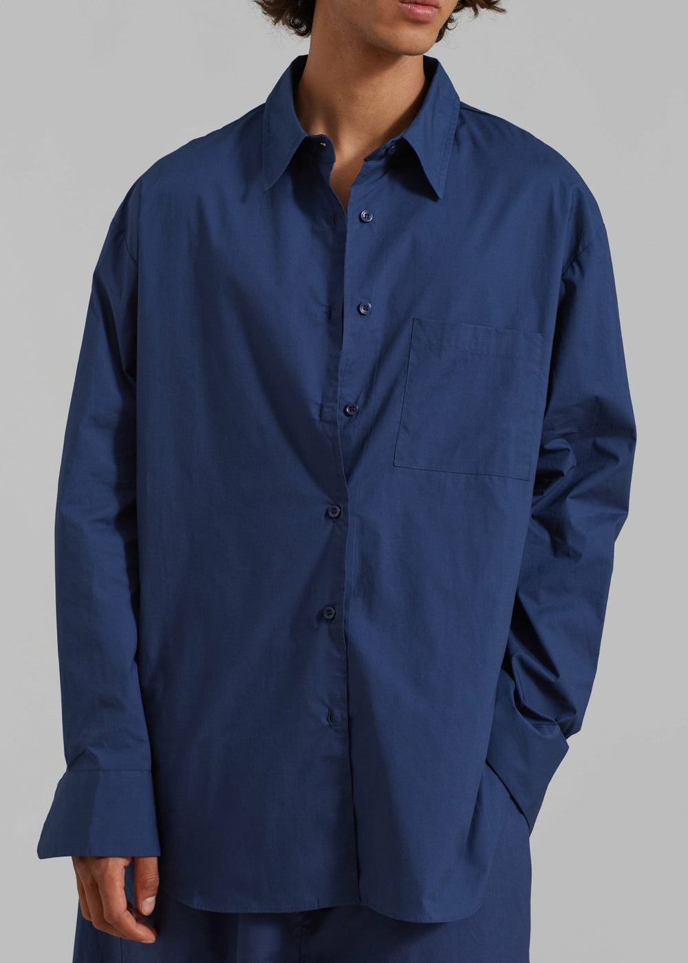 Matthias Oversized Shirt - Navy
