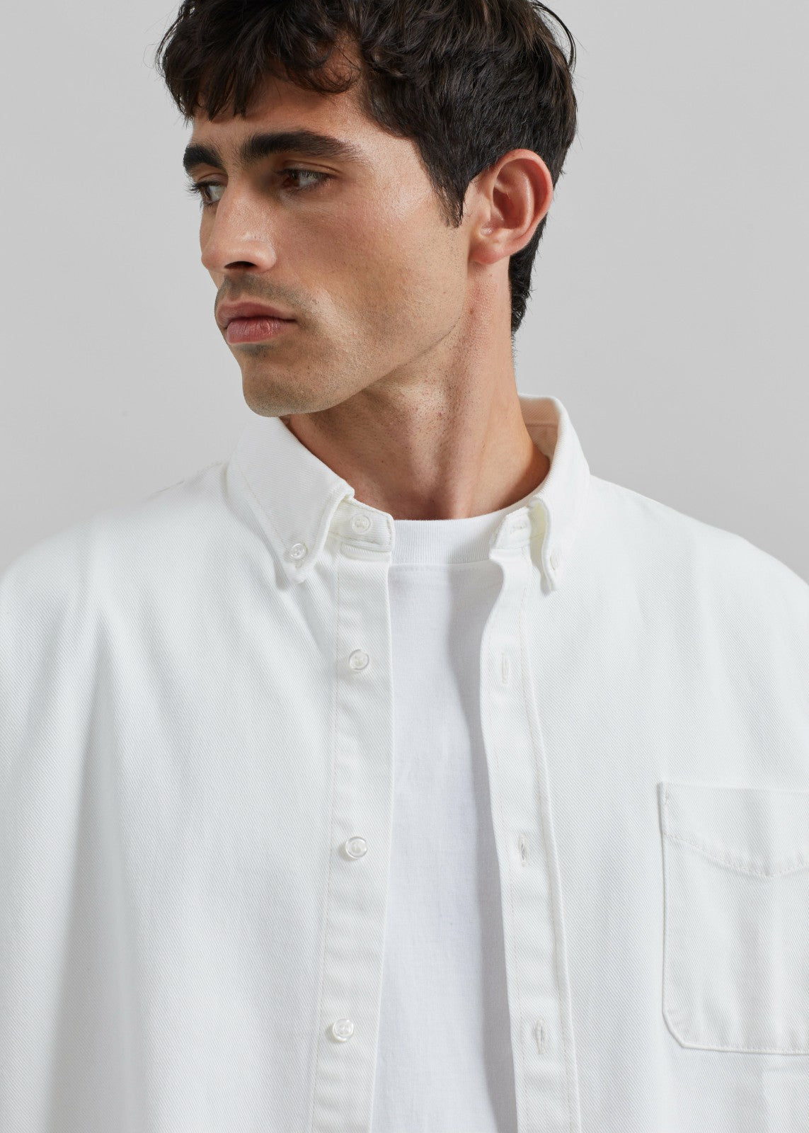 Sinclair Denim Shirt - Off White