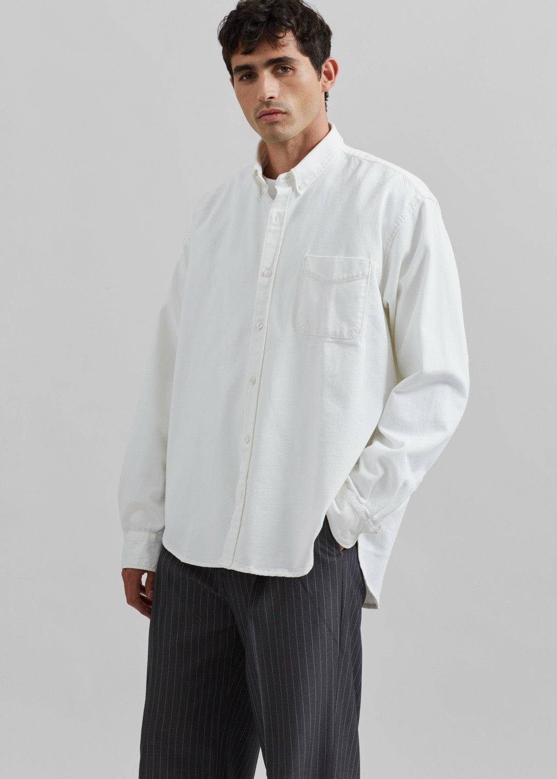 Sinclair Denim Shirt - Off White