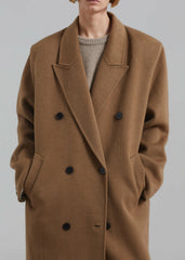 Gaia Double Breasted Coat - Camel